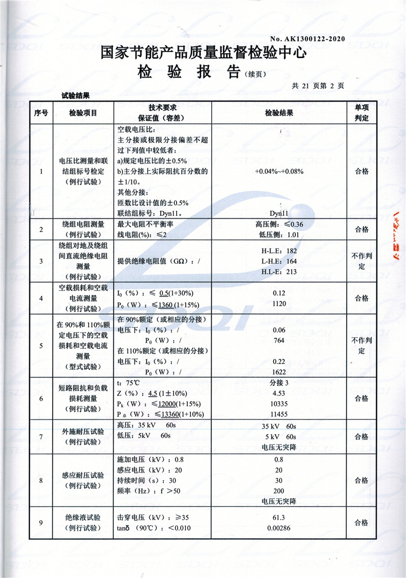 高低压试验报告-S11-1250来安来安来安油浸式变压器-2.jpg